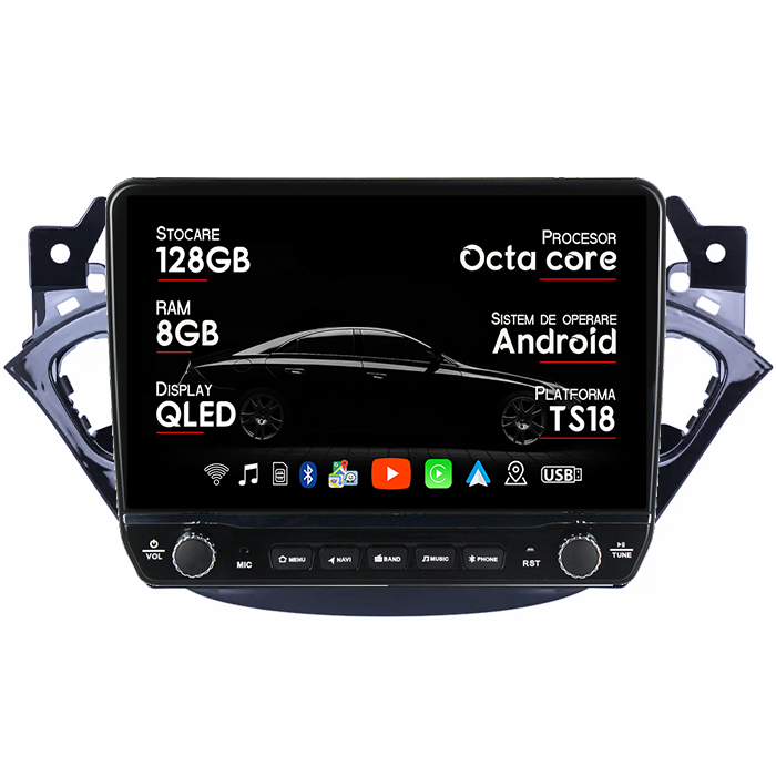 Navigatie dedicata Opel Corsa 2014-2019 Tesla cu butoane rotative model 2024, 4GB RAM 64GB ROM, Procesor Quadcore, Android 14, Display QLED 10", DSP, Carplay&Android Auto [7]