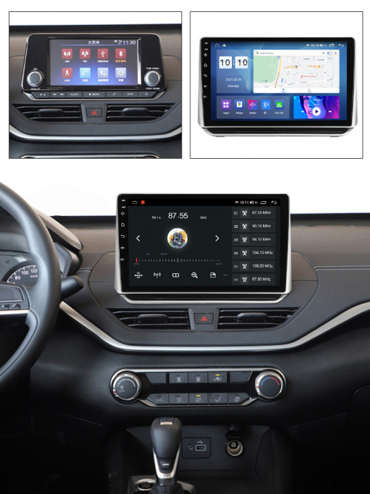Navigatie dedicata Nissan Altima 2018-2020, 4 GB RAM 32 ROM, Android 13, Display QLED, 9", DSP, Carplay, Android Auto, Internet, Youtube , Waze , WI-FI , USB , Bluetooth [5]