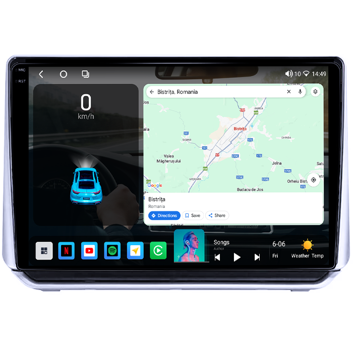 Navigatie dedicata Nissan Altima 2018-2020, 4GB RAM 64GB ROM, Octacore, Android 14, Display QLED 1K 9", Carplay&Android Auto, SIM 4G, Ventilator Activ [2]
