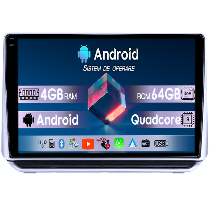 Navigatie dedicata Nissan Altima 2018-2020, 4GB RAM 64GB ROM, Quad Core, Display 9" QLED 1K, Carplay, Android 14, Bluetooth, Magazin Play, Suport Camere AHD [4]