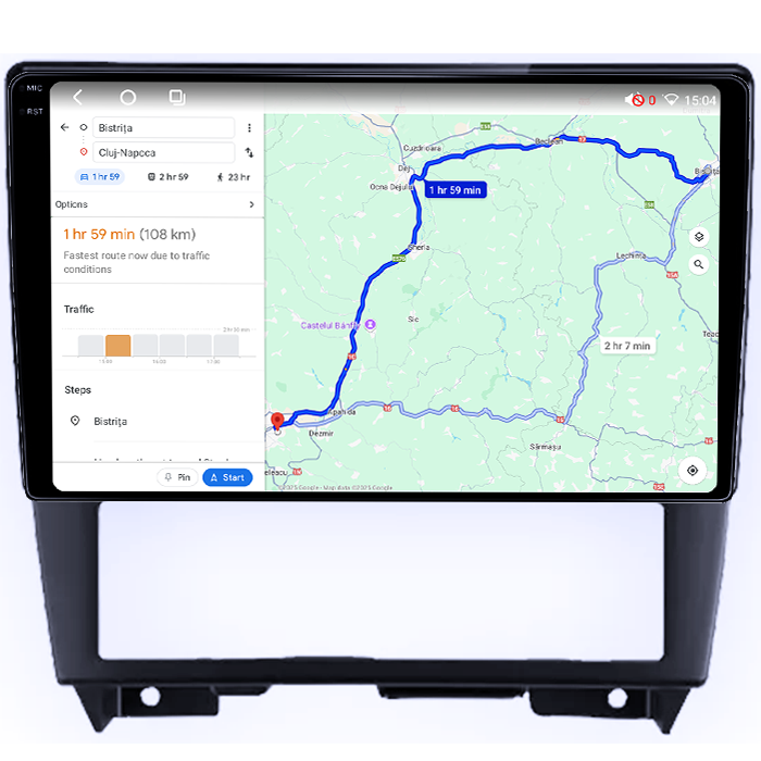 Navigatie dedicata Nissan Cefiro 1994-2000, 4GB RAM 32GB ROM, Octacore, Android 14, Display QLED 1K 9", DSP, Carplay&Android Auto, SIM 4G, Bluetooth, Ventilator Activ [5]
