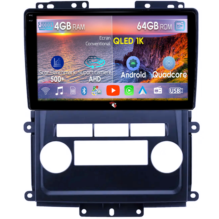 Navigatie dedicata Nissan Frontier 2009-2012, 4GB RAM 64GB ROM, Octacore, Android 14, Display QLED 1K 9", Carplay&Android Auto, SIM 4G, Ventilator Activ [1]