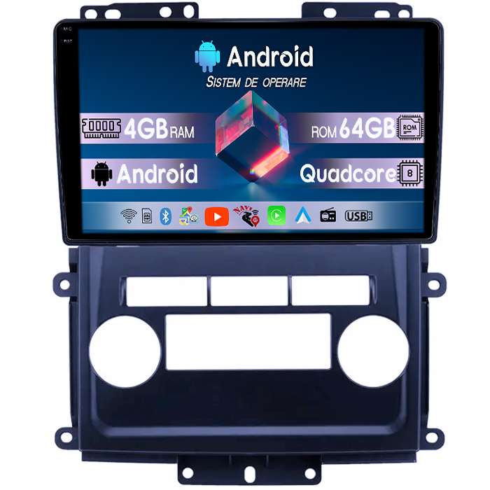 Navigatie dedicata Nissan Frontier 2009-2012, 4GB RAM 64GB ROM, Quad Core, Display 9" QLED 1K, Carplay, Android 14, Bluetooth, Magazin Play, Suport Camere AHD [1]