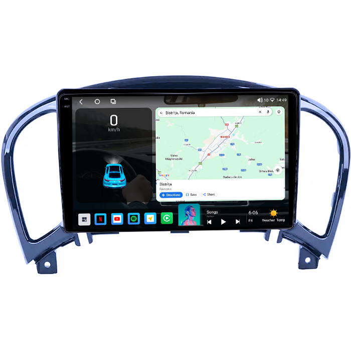 Navigatie dedicata Nissan Juke 2010-2014, 4GB RAM 64GB ROM, Octacore, Android 14, Display QLED 1K 9", Carplay&Android Auto, SIM 4G, Ventilator Activ [2]