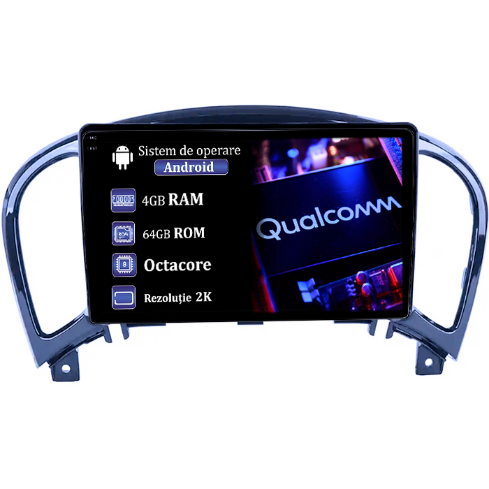 Navigatie dedicata Nissan Juke 2010-2014, 4GB RAM 64GB ROM, Procesor Qualcomm Octacore, Android 14, Rezolutie 2K, Display QLED 9", DSP, Carplay&Android Auto, SIM 4G [1]