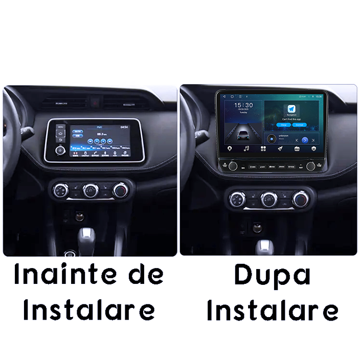 Navigatie dedicata Nissan Kicks 2016-2017 Tesla cu butoane rotative model 2024, 4GB RAM 64GB ROM, Procesor Quadcore, Android 14, Display QLED 10", DSP, Carplay&Android Auto [2]