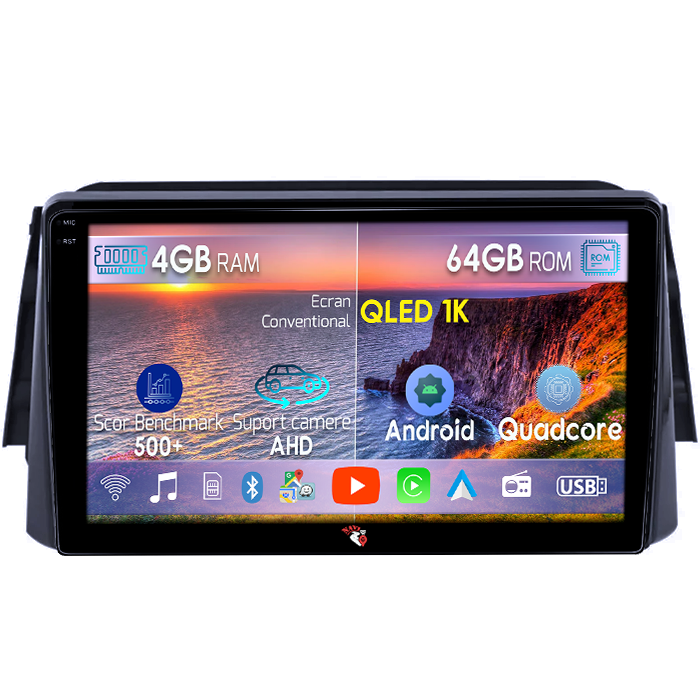 Navigatie dedicata Nissan Kicks 2016-2017, 4GB RAM 64GB ROM, Octacore, Android 14, Display QLED 1K 9", Carplay&Android Auto, SIM 4G, Ventilator Activ [1]