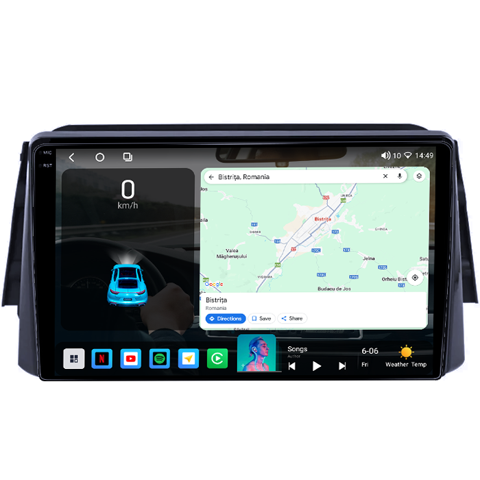 Navigatie dedicata Nissan Kicks 2016-2017, 4GB RAM 64GB ROM, Octacore, Android 14, Display QLED 1K 9", Carplay&Android Auto, SIM 4G, Ventilator Activ [2]