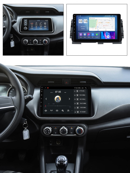 Navigatie dedicata Nissan Kicks Micra P15 2016-2020, 4GB RAM 64GB ROM, Octacore, Android 13, Display QLED 9", DSP, Carplay, Android Auto, Internet, Youtube, Waze, WIFI, Bluetooth [6]