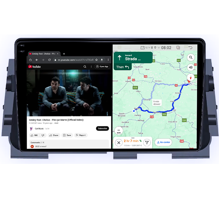 Navigatie dedicata Nissan Kicks Micra P15 2016-2020, 4GB RAM 64GB ROM, Quad Core, Display 9" QLED 1K, Carplay, Android 14, Bluetooth, Magazin Play, Suport Camere AHD [4]