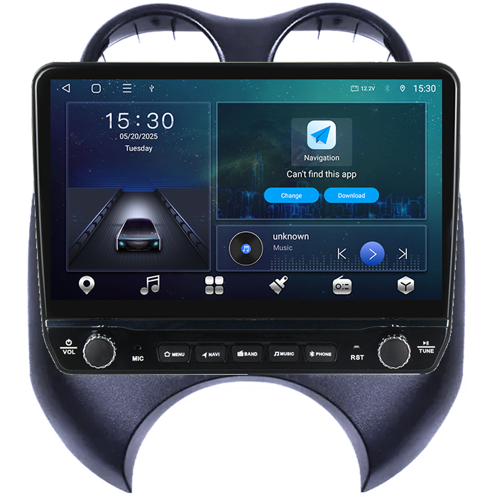 Navigatie dedicata Nissan March 2010-2013 Tesla cu butoane rotative model 2024, 4GB RAM 64GB ROM, Procesor Quadcore, Android 14, Display QLED 10", DSP, Carplay&Android Auto [7]