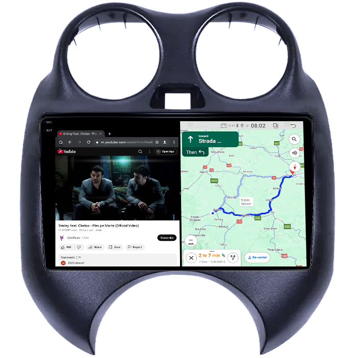 Navigatie dedicata Nissan March 2010-2013 & Micra 2010-2015, 4GB RAM 64GB ROM, Quad Core, Display 9" QLED 1K, Carplay, Android 14, Bluetooth, Magazin Play, Suport Camere AHD [5]