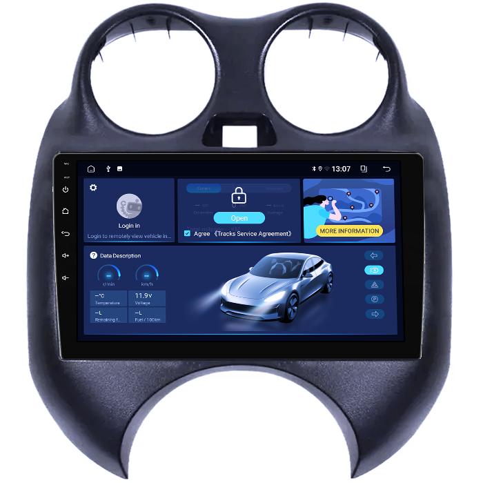 Navigatie dedicata Nissan March 2010-2013 & Micra 2010-2015, 4GB RAM 32GB ROM, Octacore, Android 14, Display QLED 9", DSP, Carplay&Android Auto, SIM 4G, Bluetooth, Ventilator Activ [2]