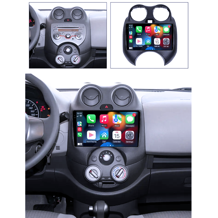 Navigatie dedicata Nissan March 2010-2013 & Micra 2010-2015, 8GB RAM 128GB ROM, Octacore, Platforma TS18, Android 14, Display QLED 9", Suporta camera 360", DSP, Carplay&Android Auto, SIM 4G, Ventil [6]