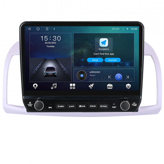 Navigatie dedicata Nissan MICRA Tesla cu butoane rotative model 2024, 4GB RAM 64GB ROM, Procesor Quadcore, Android 14, Display QLED 10", DSP, Carplay&Android Auto [7]