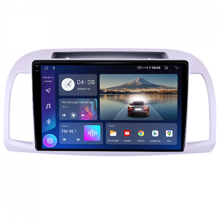 Navigatie dedicata Nissan Micra 2002-2020, 4GB RAM 64GB ROM, Quadcore, Android 14, Display QLED 1K, 9", DSP, Carplay&Android Auto, Suport camere AHD [2]