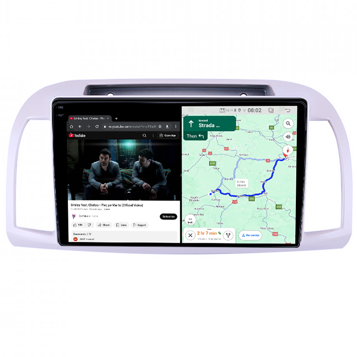Navigatie dedicata Nissan Micra 2002-2020, 4GB RAM 64GB ROM, Quadcore, Android 14, Display QLED 1K, 9", DSP, Carplay&Android Auto, Suport camere AHD [5]
