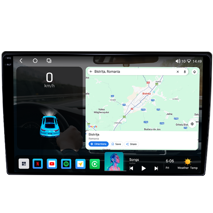 Navigatie dedicata Nissan Murano 2002-2006, 4GB RAM 32GB ROM, Octacore, Android 14, Display QLED 1K 9", DSP, Carplay&Android Auto, SIM 4G, Bluetooth, Ventilator Activ [2]