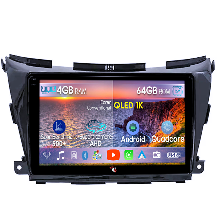 Navigatie dedicata Nissan Murano 2014-2020, 4GB RAM 64GB ROM, Octacore, Android 14, Display QLED 1K 10", Carplay&Android Auto, SIM 4G, Ventilator Activ [1]