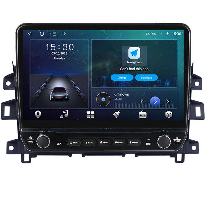 Navigatie dedicata Nissan Navara 2011-2016 Tesla cu butoane rotative model 2024, 4GB RAM 64GB ROM, Procesor Quadcore, Android 14, Display QLED 10", DSP, Carplay&Android Auto [7]