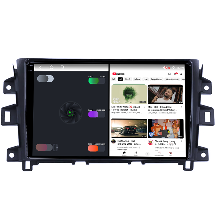 Navigatie dedicata Nissan Navara 2011-2016, 4GB RAM 64GB ROM, Octacore, Android 14, Display QLED 1K 9", Carplay&Android Auto, SIM 4G, Ventilator Activ [3]