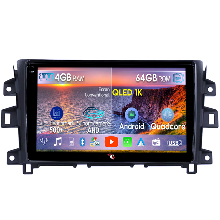 Navigatie dedicata Nissan Navara 2011-2016, 4GB RAM 64GB ROM, Octacore, Android 14, Display QLED 1K 9", Carplay&Android Auto, SIM 4G, Ventilator Activ [1]
