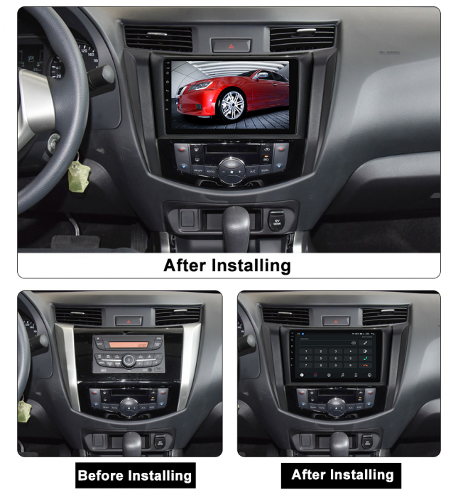 Navigatie dedicata Nissan Navara NP300 Frontier 2017, 4 GB RAM 32 ROM, Android 13, Display QLED, 9", DSP, Carplay, Android Auto, Internet, Youtube , Waze , WI-FI , USB , Bluetooth [5]