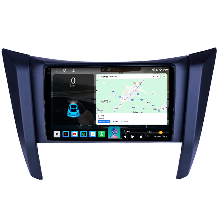 Navigatie dedicata Nissan Navara NP300 Frontier 2017, 4GB RAM 64GB ROM, Octacore, Android 14, Display QLED 1K 9", Carplay&Android Auto, SIM 4G, Ventilator Activ [2]