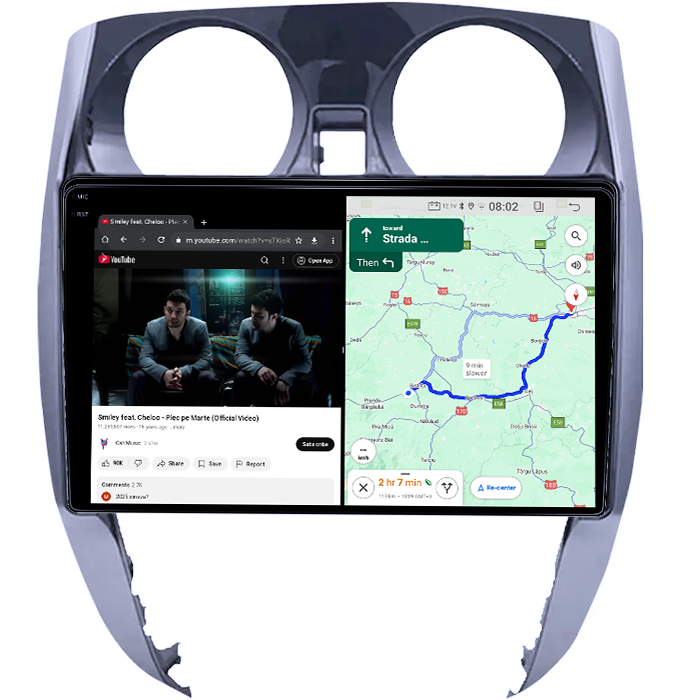 Navigatie dedicata Nissan Note 2012-2019, 8GB RAM 128GB ROM, Octacore, Platforma TS18, Android 14, Display QLED 9", Suporta camera 360", DSP, Carplay&Android Auto, SIM 4G, Ventilator Activ [4]