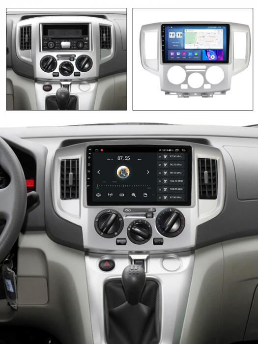 Navigatie dedicata Nissan NV200 2011-2018, 4 GB RAM 32 ROM, Android 13, Display QLED, 9", DSP, Carplay, Android Auto, Internet, Youtube , Waze , WI-FI , USB , Bluetooth [7]