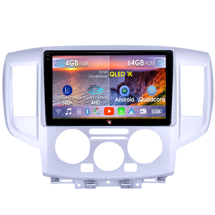 Navigatie dedicata Nissan NV200 2011-2018, 4GB RAM 64GB ROM, Octacore, Android 14, Display QLED 1K 9", Carplay&Android Auto, SIM 4G, Ventilator Activ [1]