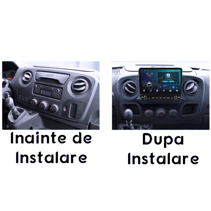 Navigatie dedicata Nissan NV400 2010-2020 Tesla cu butoane rotative model 2024, 4GB RAM 64GB ROM, Procesor Quadcore, Android 14, Display QLED 10", DSP, Carplay&Android Auto [2]
