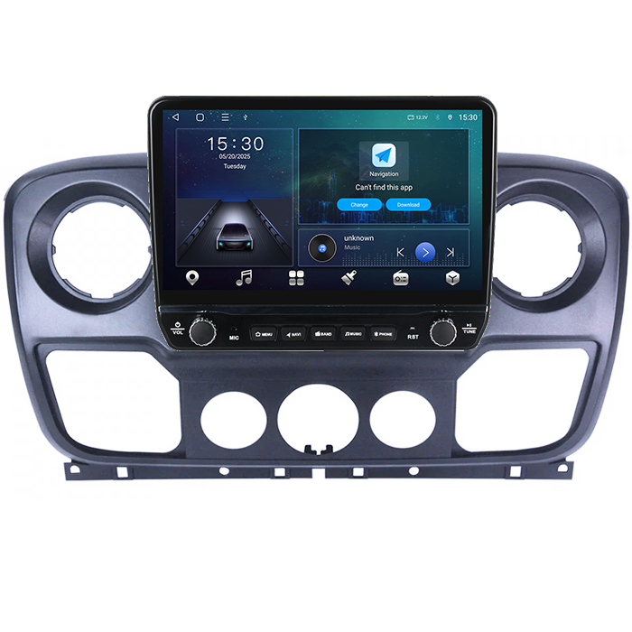 Navigatie dedicata Nissan NV400 2010-2020 Tesla cu butoane rotative model 2024, 4GB RAM 64GB ROM, Procesor Quadcore, Android 14, Display QLED 10", DSP, Carplay&Android Auto [7]