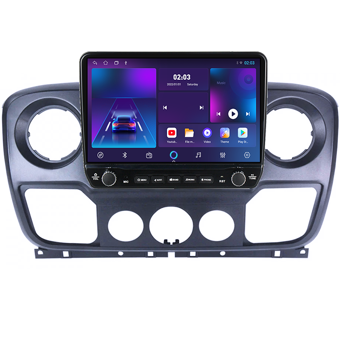 Navigatie dedicata Nissan NV400 2010-2020 Tesla cu butoane rotative model 2024, 4GB RAM 64GB ROM, Procesor Quadcore, Android 14, Display QLED 10", DSP, Carplay&Android Auto [6]