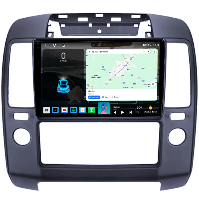 Navigatie dedicata Nissan Pathfinder 2004-2012, 4GB RAM 64GB ROM, Octacore, Android 14, Display QLED 1K 9", Carplay&Android Auto, SIM 4G, Ventilator Activ [2]