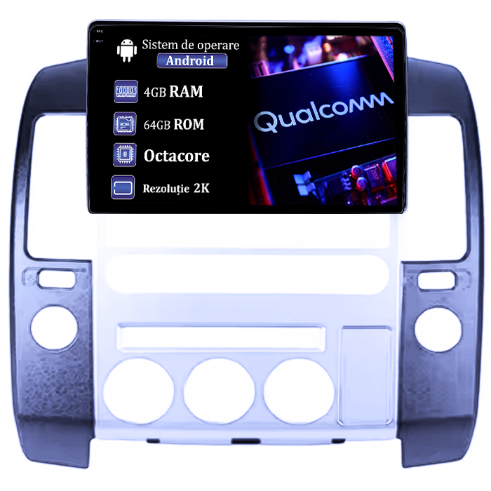 Navigatie dedicata Nissan Pathfinder P51, 4GB RAM 64GB ROM, Procesor Qualcomm Octacore, Android 14, Rezolutie 2K, Display QLED 9", DSP, Carplay&Android Auto, SIM 4G [1]