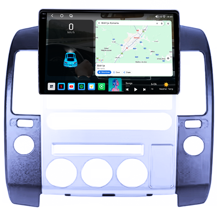 Navigatie dedicata Nissan Pathfinder P51, 4GB RAM 64GB ROM, Procesor Qualcomm Octacore, Android 14, Rezolutie 2K, Display QLED 9", DSP, Carplay&Android Auto, SIM 4G [2]
