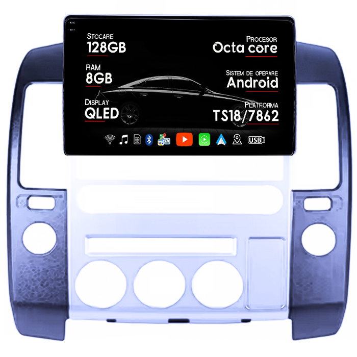 Navigatie dedicata Nissan Pathfinder P51, 8GB RAM 128GB ROM, Octacore, Platforma TS18, Android 14, Display QLED 9", Suporta camera 360", DSP, Carplay&Android Auto, SIM 4G, Ventilator Activ [1]