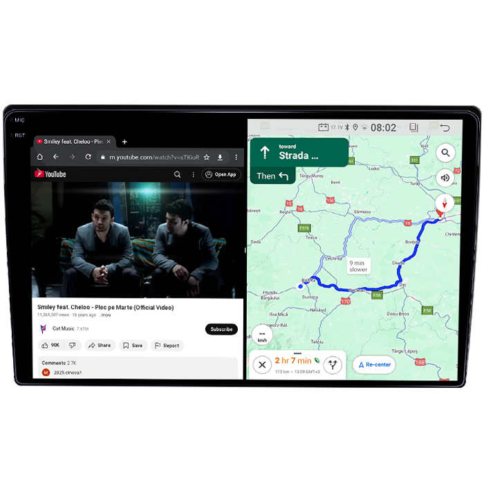 Navigatie dedicata Nissan Pathfinder R50 1995-2005, 4GB RAM 64GB ROM, Quadcore, Android 14, Display QLED 1K, 9", DSP, Carplay&Android Auto, Suport camere AHD [4]