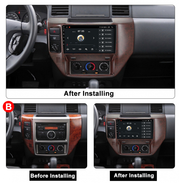 Navigatie dedicata Nissan Patrol 2004-2021, 4GB RAM 64GB ROM, Octacore, Android 13, Display QLED 9", DSP, Carplay, Android Auto, Internet, Youtube, Waze, WIFI, Bluetooth [8]