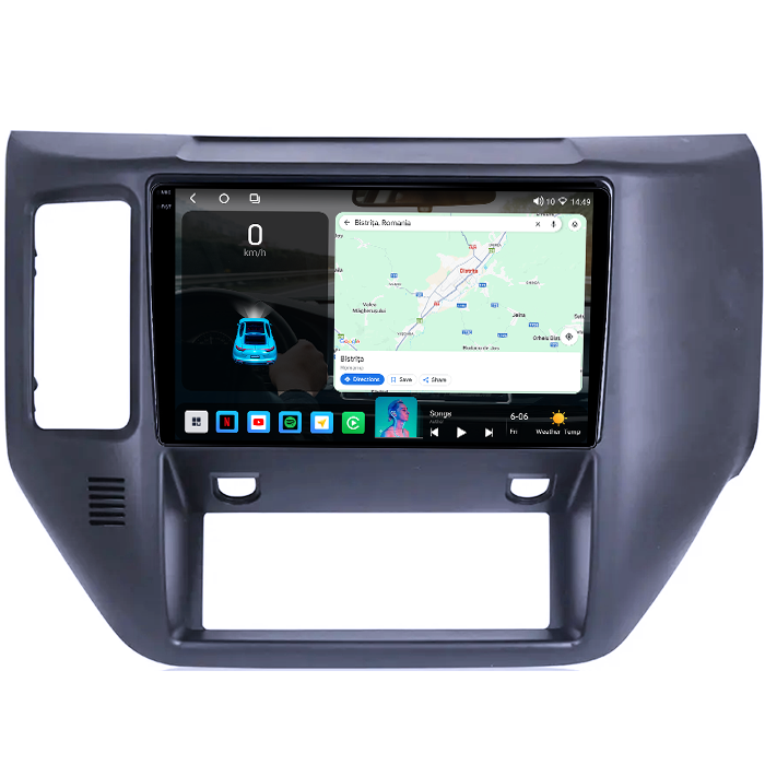 Navigatie dedicata Nissan Patrol 2004-2021, 4GB RAM 64GB ROM, Octacore, Android 14, Display QLED 1K 9", Carplay&Android Auto, SIM 4G, Ventilator Activ [2]