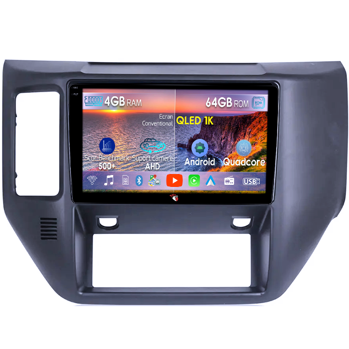 Navigatie dedicata Nissan Patrol 2004-2021, 4GB RAM 64GB ROM, Octacore, Android 14, Display QLED 1K 9", Carplay&Android Auto, SIM 4G, Ventilator Activ [1]