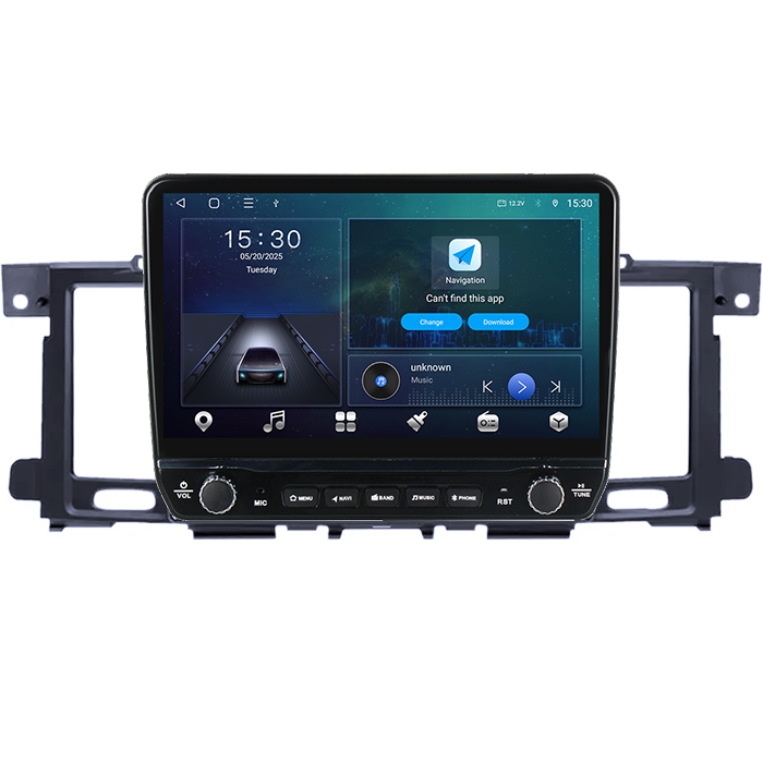 Navigatie dedicata Nissan Patrol 2010 - 2020 Tesla cu butoane rotative model 2024, 4GB RAM 64GB ROM, Procesor Quadcore, Android 14, Display QLED 10", DSP, Carplay&Android Auto [2]