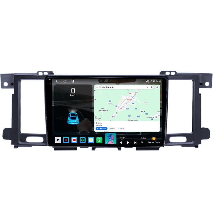 Navigatie dedicata Nissan Patrol 2010-2020, 4GB RAM 64GB ROM, Octacore, Android 14, Display QLED 1K 9", Carplay&Android Auto, SIM 4G, Ventilator Activ [2]