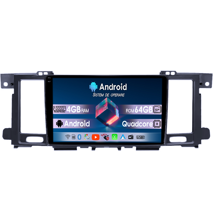 Navigatie dedicata Nissan Patrol 2010-2020, 4GB RAM 64GB ROM, Quad Core, Display 9" QLED 1K, Carplay, Android 14, Bluetooth, Magazin Play, Suport Camere AHD [1]