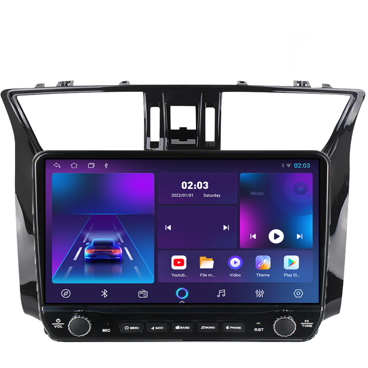 Navigatie dedicata Nissan Sylphy 2003-2012 Tesla Cu Butoane Rotative Model 2024, 4GB RAM 64GB ROM, Procesor Quadcore, Android 14, Display QLED 10", DSP, Carplay&AndroidAuto [2]