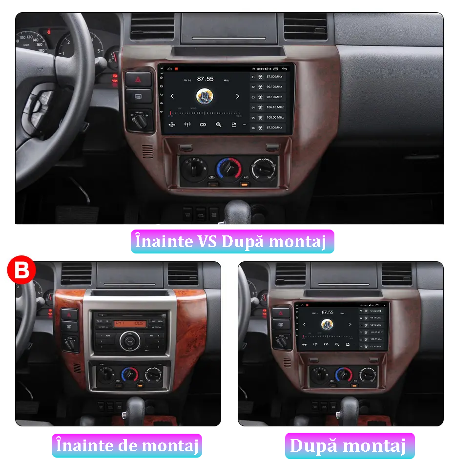 Navigatie dedicata Nissan Patrol 2011-2015, 4GB RAM 64GB ROM, Quad Core, Display 9" QLED 1K, Carplay, Android 14, Bluetooth, Magazin Play, Suport Camere AHD [2]