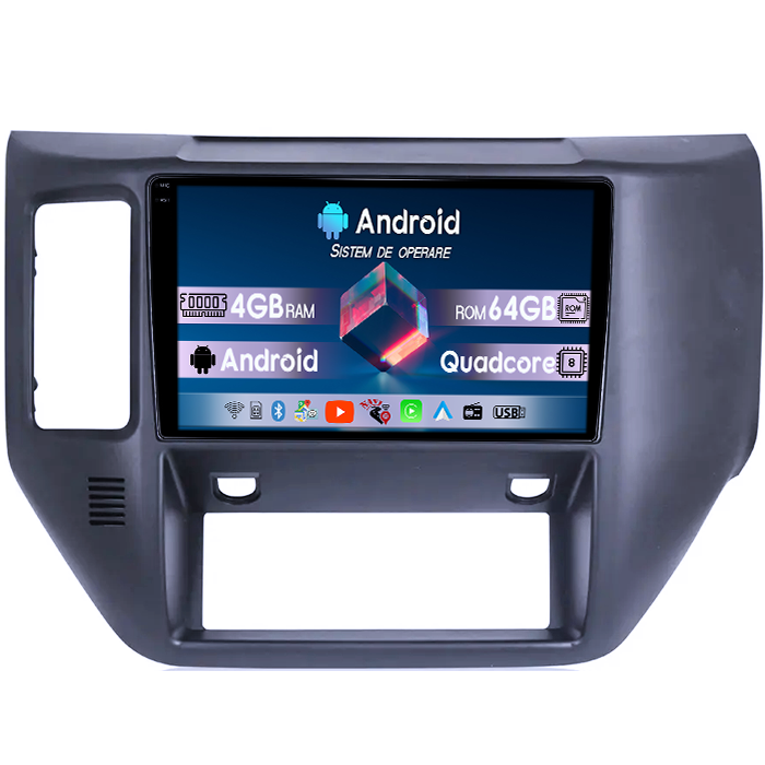 Navigatie dedicata Nissan Patrol Y61 1997-2005, Gray, 4GB RAM 64GB ROM, Quadcore, Android 14, Display QLED 1K, 9", DSP, Carplay&Android Auto, Suport camere AHD [1]