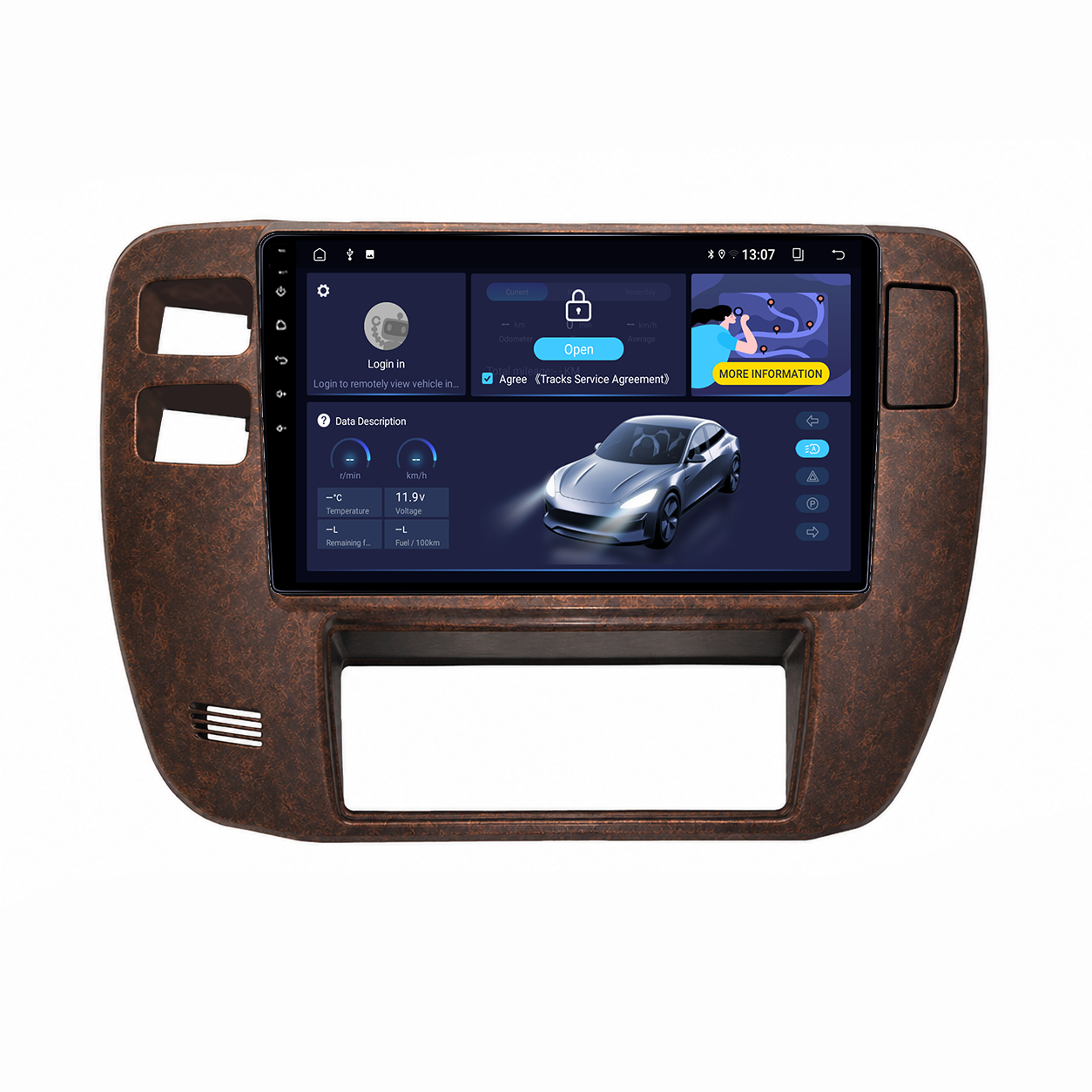 Navigatie dedicata Nissan Patrol Y61 1997-2005, Maro, 4GB RAM 64GB ROM, Quadcore, Android 14, Display QLED  9", DSP, Carplay&Android Auto, Suport camere AHD [4]
