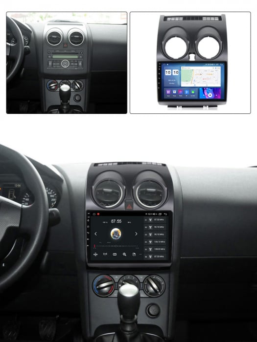 Navigatie dedicata Nissan Qashqai 2006-2013, 4GB RAM 32GB ROM, Octacore, Android 14, Display QLED 1K 9", DSP, Carplay&Android Auto, SIM 4G, Bluetooth, Ventilator Activ [4]